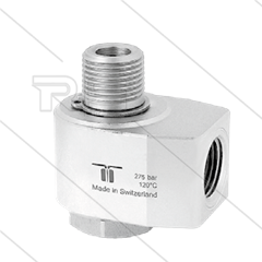 WDB Swivel - haaks - 1 lager - 1/4" bi x 1/4" bu rechte draad - 275 Bar - NW7 - 30 tpm - max 120°C