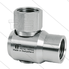 WDEI Swivel - haaks - 1 lager - 2 x 3/8" bi - 400bar - NW9 - 30 tpm- max 120°C