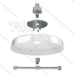FL-Z conversie kit - Swivel, adapterplaat, bouten, verlengadapter, rotorarm 2 x 1/4" bi - Ø400mm