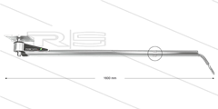 DKF - Zwenkarm plafond met veer - L=1600mm - aansluiting in: 1/4" bi x uit: 1/4" bu