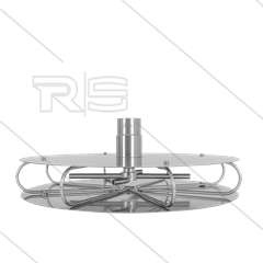 TXS-2f - Schachtreiniger met beschermplaat - RVS - Ø300mm - 170 Bar - max 120°C - Nozzles 2 x 1/8"
