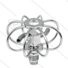 TYR-2f - Buizenreiniger - Ø75mm - RVS - 275 Bar - max 120°C - 2 vaste rotorarmen - aansluiting: 3/8"