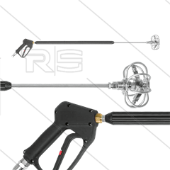 TRL Lans - incl. pistool met swivel en buizenreiniger - L=1600mm - kooi Ø150mm en hoogte: 73mm - 275 Bar - max 120°C - 3/8" bi