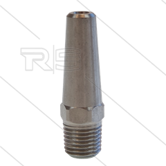 Verlengde RVS nozzle 00.300 + stabilisator - 1/4" NPT bu
