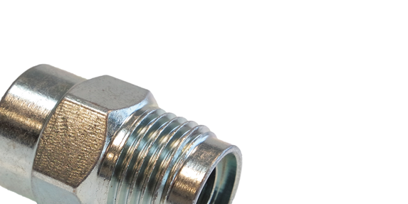 1/2" - Nippel - messing - met O-ring