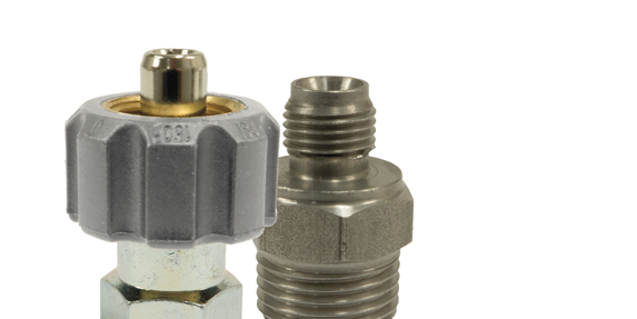Schroefkoppelingen 1/2" - RVS - 250 Bar