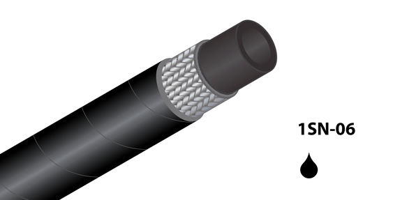1SN-06 - (1/4") - Zwart