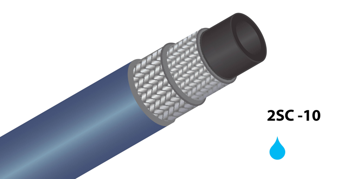 2SC-10 - (3/8") - Blauw - Gladde buitenmantel