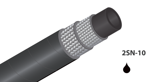 2SN-10 - (3/8") - Zwart